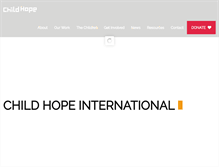 Tablet Screenshot of childhope.org